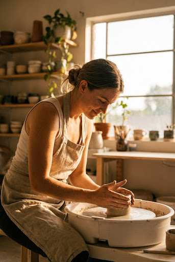 Mains d'un artisan dans son atelier — YourQuantix